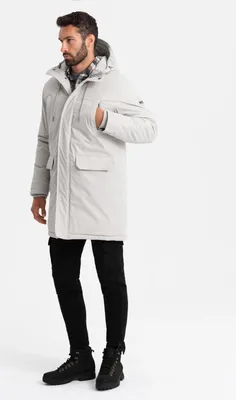 Produktbild von Ombre Clothing Parka für Männer Jabalah cremig L