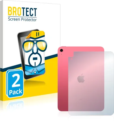 Produktbild von 2x Für Apple iPad 10.9" WiFi 2022 (Rückseite, 10. Gen.) Schutzfolie BROTECT Displayschutz Display Schutz Folie Klar Transparent