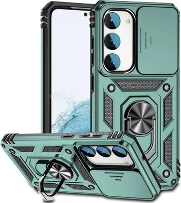 Produktbild von König Design Hülle kompatibel mit Samsung Galaxy S23 Plus Kunststoff Soft Handyhülle - Handy Case Dunkelgrün