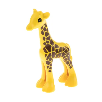 Produktbild von 1x Lego Duplo Tier Giraffe Baby gelb Punkte braun Zoo 6265759 bb0443c01pb02
