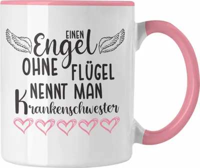 Produktbild von Trendation - Krankenschwester Geschenke Tasse Lustig Spruch Geschenk Dankeschön Krankenschwestern (Rosa)
