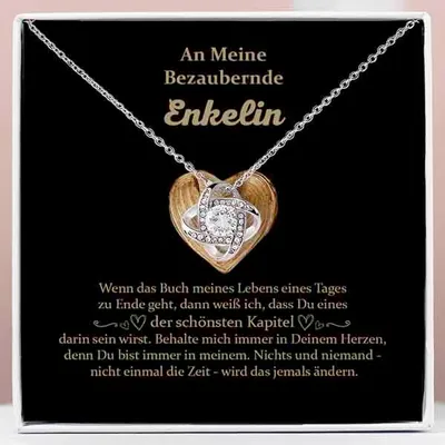 Image de A ma charmante petite-fille - Collier et pendentif plaqué or blanc 14 carats avec cristaux zircones - LISSANDRA