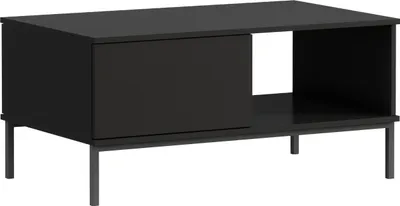 Produktbild von Couchtisch Sofatisch Kaffeetisch QUERTY QT02 schwarz mit Schublade