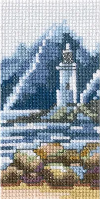 Produktbild von RTO Kreuzstich Set "Leuchtturm" EH368, Zählmuster, 5,5x10,5 cm