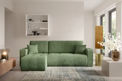 Produktbild von Furnisell Ecksofa mit Bettkasten Schlaffunktion "VERITA L", Grün
