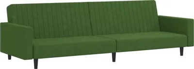 Produktbild von vidaXL Schlafsofa 2-Sitzer Dunkelgrün Samt