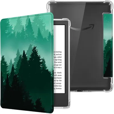 Immagine prodotto di Custodia per e-reader da 6 pollici con funzione di spegnimento/accensione automatica, retro trasparente, colore verde