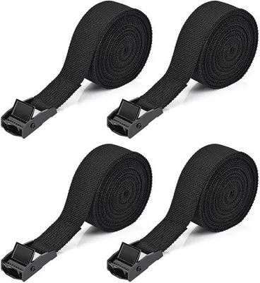 Image de Bande de serrage 2,5 m x 25 mm, noire, avec pinces