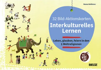 Image de 32 Bild-Aktionskarten Interkulturelles Lernen. Leben, glauben, feiern in den 5 Weltreligionen