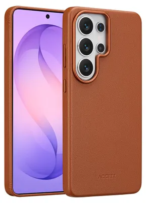 Produktbild von Accezz MagSafe Leather Backcover Samsung Galaxy S26 Ultra - Sienna Brown