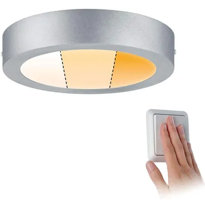 Produktbild von Paulmann LED Aufbau Panel Ø30cm Carpo Chrom matt WarmDim 16W 1400lm Lichtfarbe regelbar 2300K 2500K 3000K