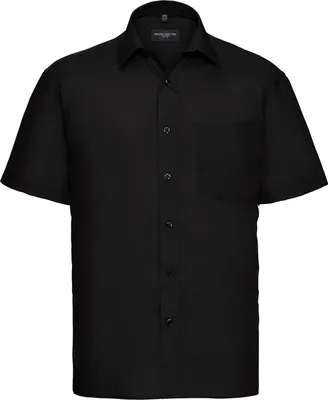 Produktbild von Russell Collection - Hemd Pflegeleicht für Herren kurzärmlig RW9370 (18 in) (Schwarz)