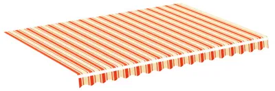 Obrázok produktu pre vidaXL Náhradný materiál na markízu, žltá a oranžová farba, 350x250 cm, polyester