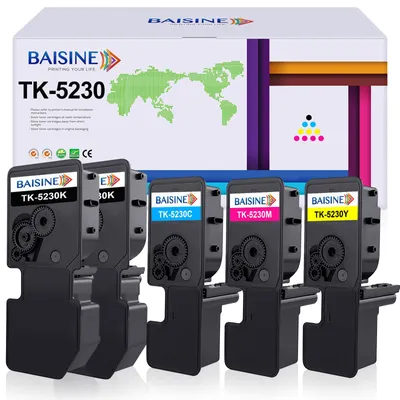 Produktbild von BAISINE 5-Pack Kompatibel Kyocera Ecosys M5521cdw für TK-5230 TK5230 Toner-Kartusche TK-5230K TK-5230C TK-5230Y TK-5230M Toner für ECOSYS M5521cdn M5521cdw P5021cdn P5021cdw