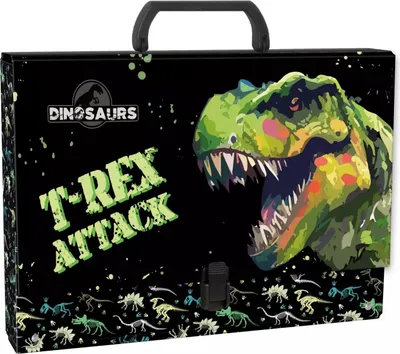 Image de Classeur A4 4.5cm dinosaure avec poignée 20 Derform