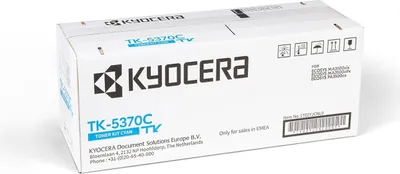 Produktbild von Kyocera TK-5370C Toner Cyan. Toner Drucker kompatibel für PA3500cx, MA3500cix und MA3500cifx. Original Tonerkartusche für bis zu 5000 Seiten