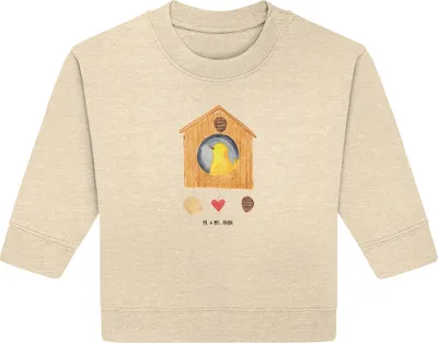 Produktbild von Mr. & Mrs. Panda Organic Baby Pullover Vogel Haus 12. - 18. Monat - Natural Raw - Geschenk, Zuhause, Familie, Castle, Wohnung, Bullover, Lustige Sprüche