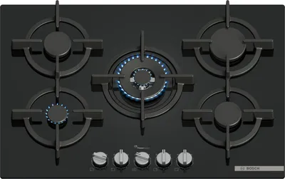 Immagine prodotto di Bosch Serie 6 PPQ7A6I15 , Piano cottura a gas, 75 cm, Vetro temperato, Nero