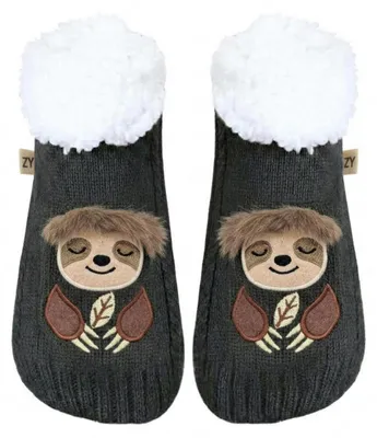 Produktbild von Kuschelsocken Damen Herren Anti-Rutsch Grau Einheitsgröße