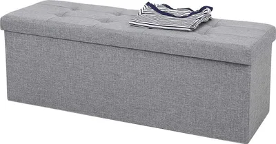 Immagine prodotto di Panca in finto lino, capacità 300 kg, 110x38x38 cm