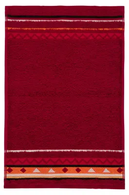 Obrázok produktu pre Ručník Country, 30 x 50 cm, vyrobený zo 100% bavlny, farba: rubínová