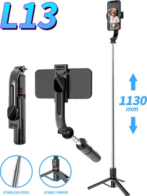 Produktbild von L13 Mobile Telefon Selfie Stick Bracket Handheld Bluetooth kompatible Shutter Photo Tripod Integrierter schwarzer Innenstativ
