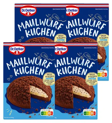 Produktbild von Dr. Oetker Maulwurfkuchen, 4er Pack (4 x 435 g)