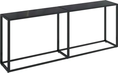Obrázek produktu pro vidaXL Konzolový stolek černý 200x35x75,5 cm Tvrzené sklo