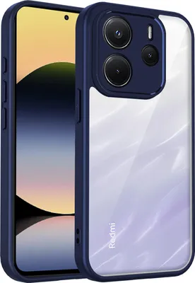 Obrázek produktu pro Pouzdro pro Xiaomi Redmi Note 14 5G průhledný zadní kryt s TPU rámečkem, odolné proti nárazům Modrý
