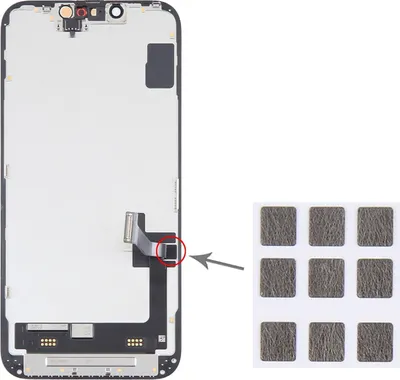Obrázok produktu pre Samolepka na LCD displej pre iPhone 14 / 14 Plus – náhradný diel na opravu