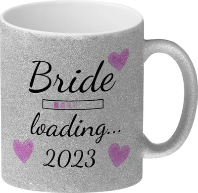 Produktbild von Bride loading Tasse Kaffeetasse 2023 mit rosa Herzen