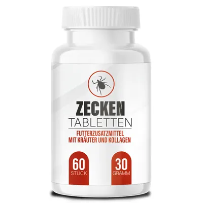 Produktbild von Saint Nutrition® Zecken Tabletten – zum Schutz vor Zeckenbefall - Entwickelt mit hochwertigen Inhaltsstoffen für den täglichen Gebrauch - für Hunde