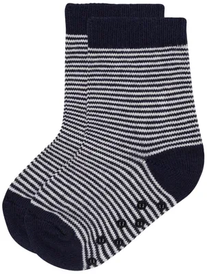 Productafbeelding van Petit Bateau uniseks babysok, enkelmodel, A0azi, blauw/wit, maat 2-3 jaar