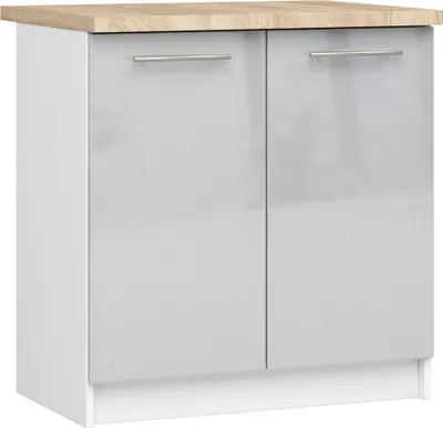 Produktbild von AKORD Furniture Factory KS0POLIBIAMETPOL015, 2 Tür(en), 2 Regale, Weiß, Drehtür, 16 mm, 460 mm