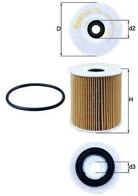 Produktbild von MAHLE Ölfilter x OX 175D