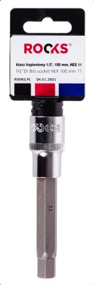 Produktbild von Stecknuss 1/2 Zoll Vierkant-Antrieb, Außensechskant HEX 11, 100 mm Länge
