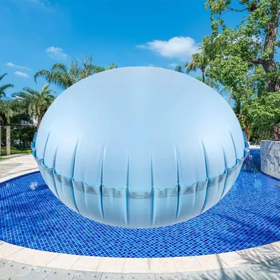 Produktbild von Aufblasbare Pool Abdeckung 2 Stück,Rund Schwimmkissen Pool,1,2 m Winter Luftkissen mit Seilen