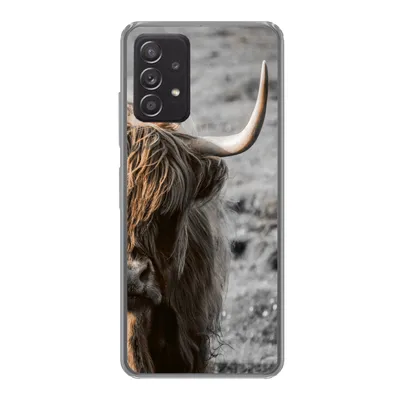 Produktbild von MuchoWow® Handyhülle Schutzhülle Hülle für Samsung galaxy a73 Schottische Highlander - Kühe - Natur Silikon Softcase Handy Hülle - Handyhülle