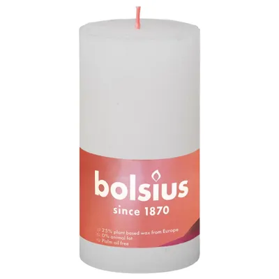 Produktbild von Bolsius Rustikale Stumpenkerzen Shine 4 Stk. 130x68 mm Wolkenweiß