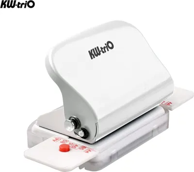 Zdjęcie produktu dla KW-Trio 6-otworowa ręczna dziurkacz do papieru, metalowa, pojemność 5 arkuszy, 6 mm, do formatów A4, A5, B5, zeszytów, albumów z wycinkami, pamiętników i plannerów