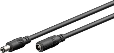 Produktbild von Goobay DC-Verlängerungskabel, 5 m, schwarz, mit Hohlstecker 5,5 x 2,5 mm