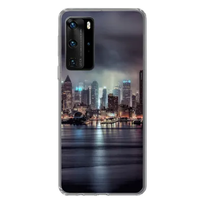 Produktbild von MuchoWow® Handyhülle Schutzhülle Hülle für Huawei P40 Pro New York - Amerika - Skyline Silikon Softcase Handy Hülle - Schutz