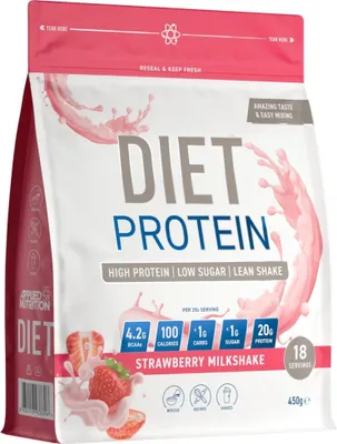 Imagen del producto de Applied Nutrition Diet Protein (450g) Sabor Batido de Fresa - Proteína - Mezcla de proteína de suero de leche