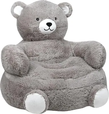 Produktbild von STOF | Kindersessel - 45x45x45 cm - Grau Bär - Kuschelig und Ergonomisch - Ideal für Kinder
