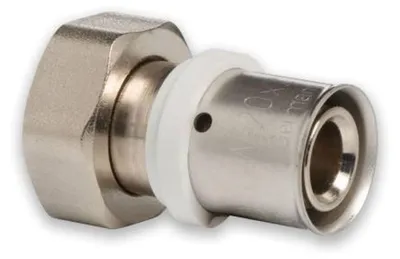 Produktbild von Selfio-Press Aluverbund Pressfitting Übergangsverschraubung Eurokonus-Gewinde (vernickelt) 20 x 2 mm - 3/4" TH + U Kontur