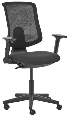Obrázek produktu pro BELIANI Kancelářská židle černá látka a síťovina nastavitelné opěradlo a područky moderní design domácí kancelář