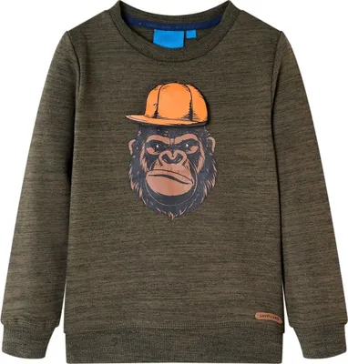 Obrázek produktu pro Dětská mikina tmavě khaki melanž 104