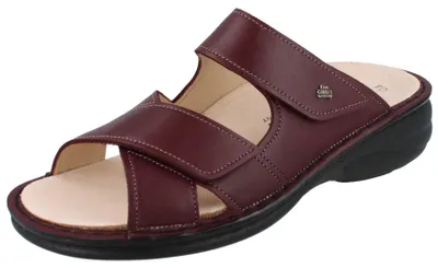 Produktbild von FINN COMFORT Melrose Damen Pantoletten dunkelrot Glattleder - Größe: 40