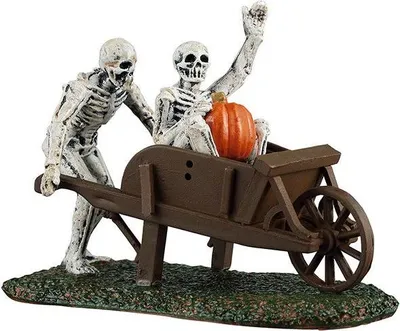 Produktbild von LEMAX Halloween Gartendekoration mit 2 tanzenden Skeletten, 12 x 5 x 18 cm