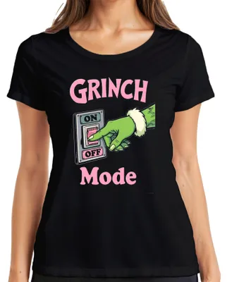 Obrázok produktu pre GRINCH Fashion Christmas Grumpy Funny Gift Vianočný humor Dámske tričko, čierna, XL